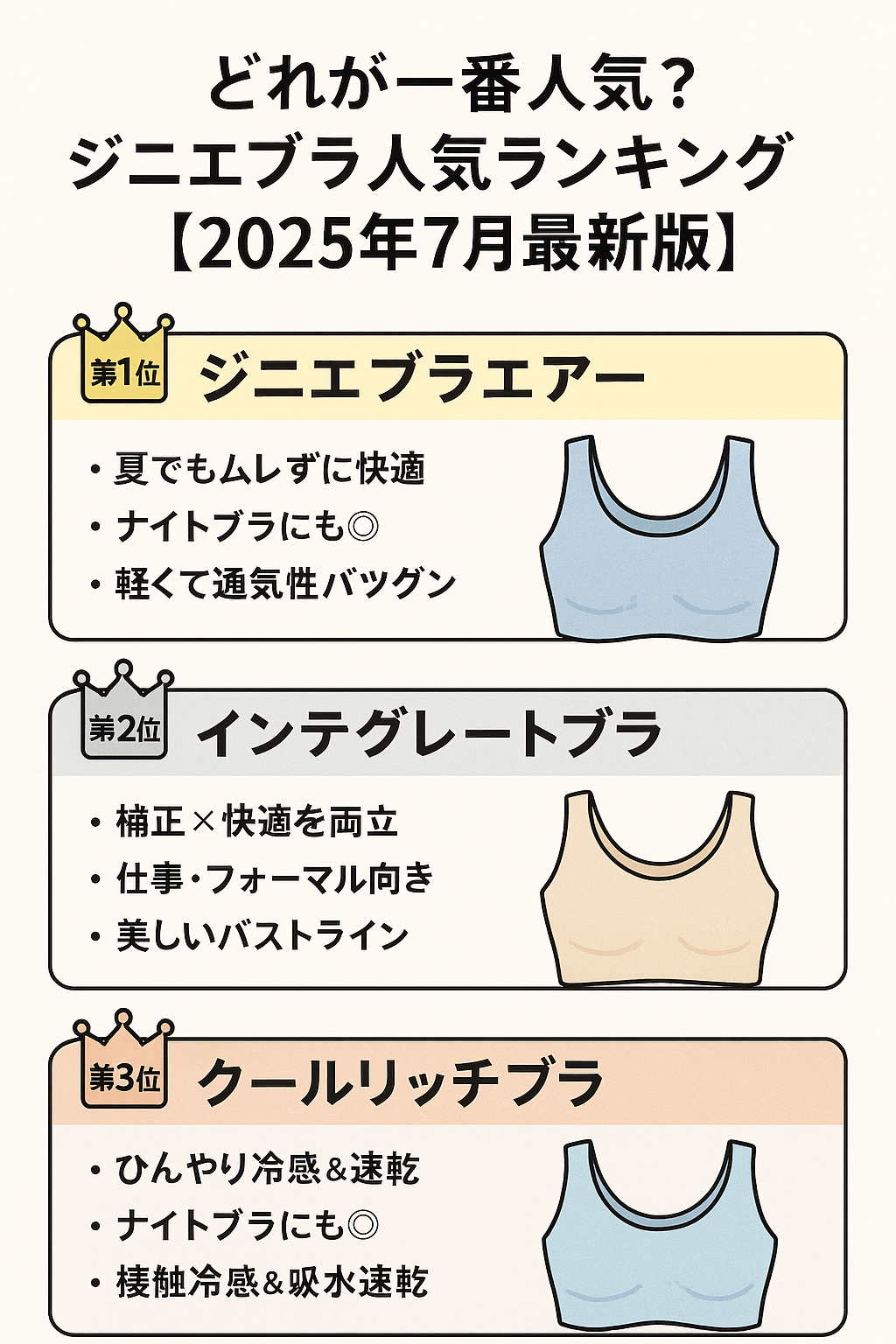 ジニエブラどれが一番人気?ランキング発表!